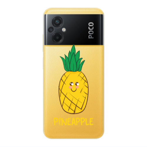Xiaomi Poco M5 Pineapple Transparent Silicone TPU Θήκη