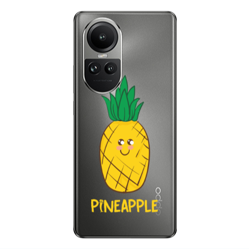 Oppo Reno10 5G Pineapple Transparent Silicone TPU Θήκη