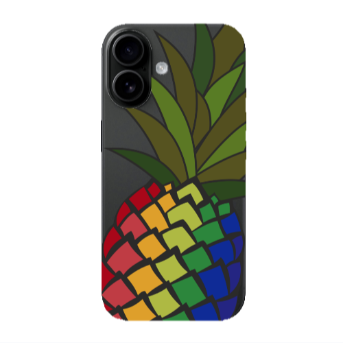 Apple Iphone 16 plus Pineapple 2 Transparent Silicone TPU Θήκη