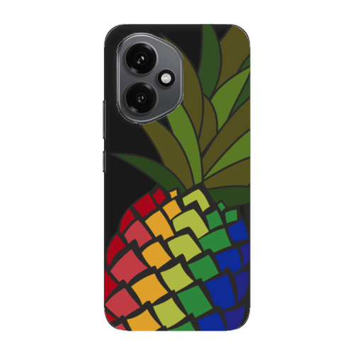 Honor Magic 400 Pineapple 2 Black Colored Silicone TPU Θήκη