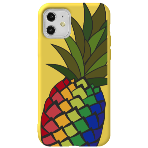 Apple iPhone 11  Pineapple 2 Yellow Colored Silicone TPU Θήκη
