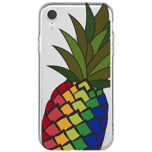 Apple iPhone Xr Pineapple 2 Transparent Silicone TPU Θήκη