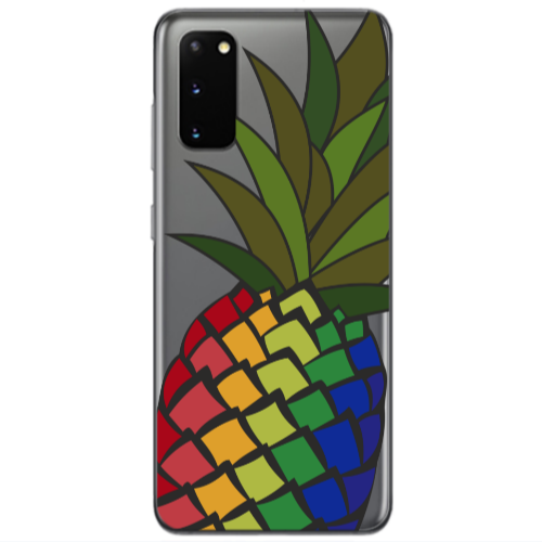 Samsung S20 Pineapple 2 Transparent Silicone TPU Θήκη