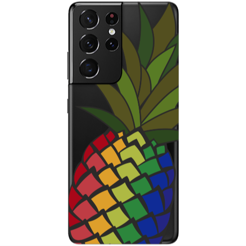 Samsung S21 Ultra Pineapple 2 Transparent Silicone TPU Θήκη