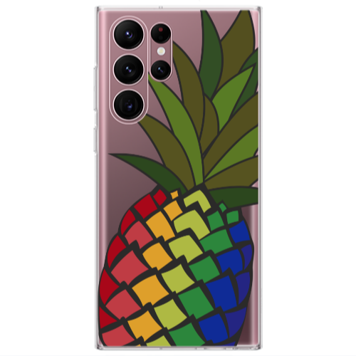 Samsung S22 Ultra Pineapple 2 Transparent Silicone TPU Θήκη