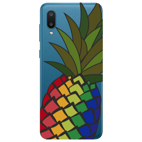 Samsung A02 Pineapple 2 Transparent Silicone TPU Θήκη