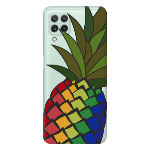 Samsung A22 4G Pineapple 2 Transparent Silicone TPU Θήκη