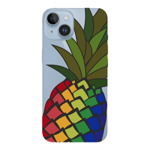 Apple iPhone 14  Pineapple 2 Transparent Silicone TPU Θήκη