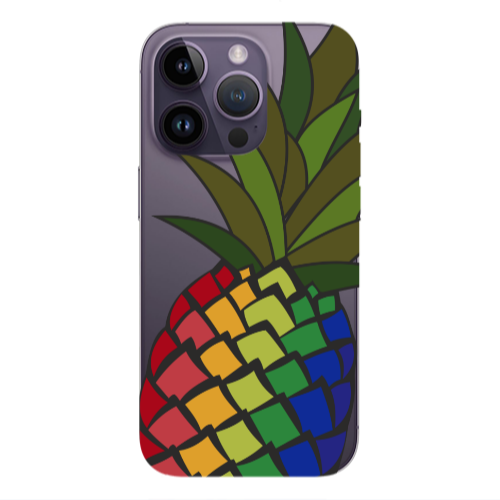 Apple iPhone 14 Pro  Pineapple 2 Transparent Silicone TPU Θήκη