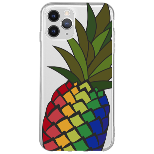Apple iPhone 13 Pro Pineapple 2 Transparent Silicone TPU Θήκη