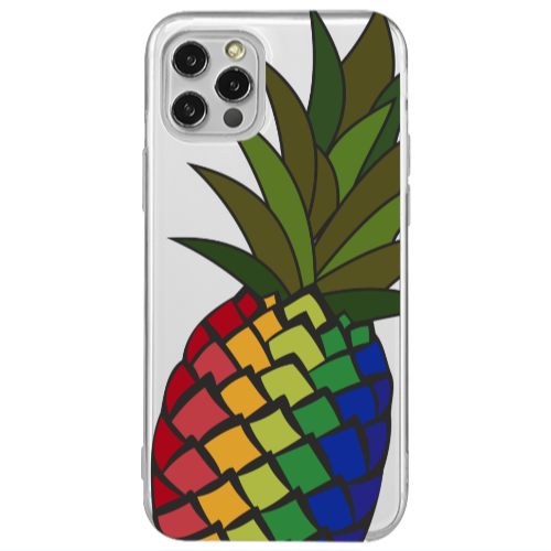 Apple iPhone 12 Pro Pineapple 2 Transparent Silicone TPU Θήκη