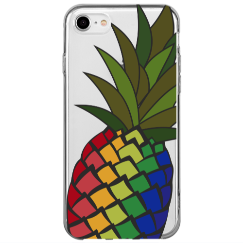 Apple iPhone 7 Pineapple 2 Transparent Silicone TPU Θήκη