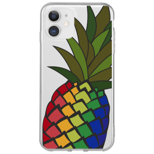Apple iPhone 12 Mini Pineapple 2 Transparent Silicone TPU Θήκη