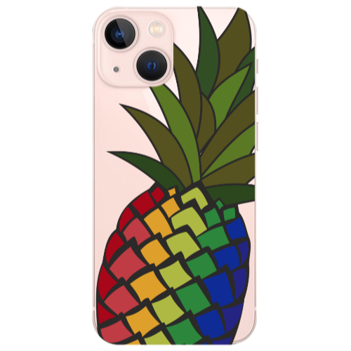 Apple iPhone 13 Mini Pineapple 2 Transparent Silicone TPU Θήκη