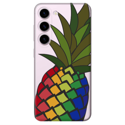 Samsung S23 Plus Pineapple 2 Transparent Silicone TPU Θήκη