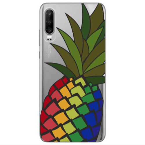 Huawei P30 Pineapple 2 Transparent Silicone TPU Θήκη