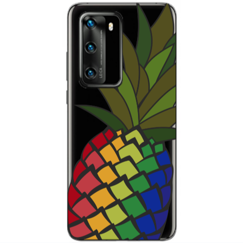 Huawei P40 Pineapple 2 Transparent Silicone TPU Θήκη