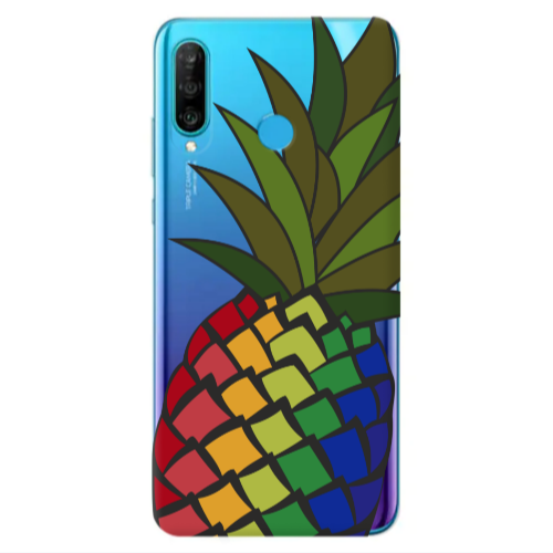 Huawei P30 Lite Pineapple 2 Transparent Silicone TPU Θήκη