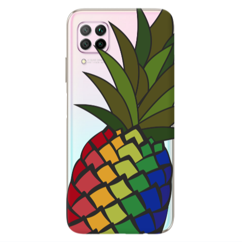 Huawei P40 Lite Pineapple 2 Transparent Silicone TPU Θήκη