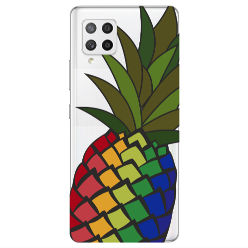 Samsung A42 5G Pineapple 2 Transparent Silicone TPU Θήκη