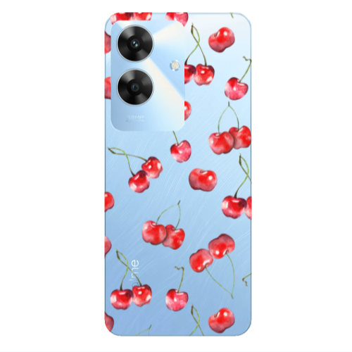 Realme Note 60 Cherries Transparent Silicone TPU Θήκη