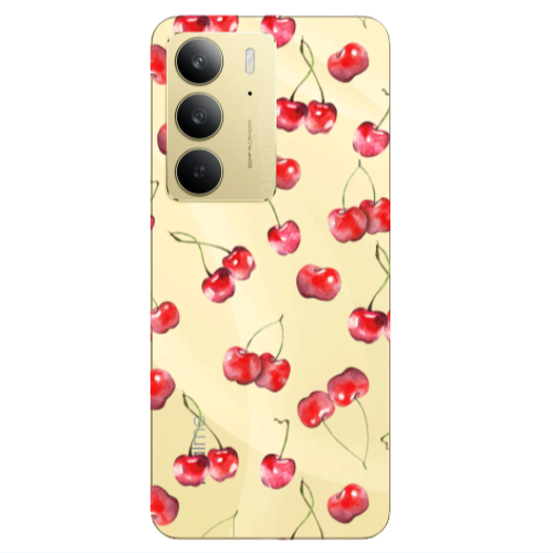 Realme C 75 Cherries Transparent Silicone TPU Θήκη
