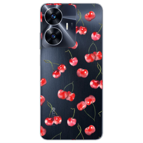 Realme Note 50 Cherries Transparent Silicone TPU Θήκη