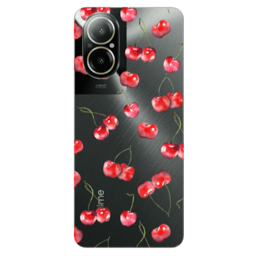 Realme C67 Cherries Transparent Silicone TPU Θήκη