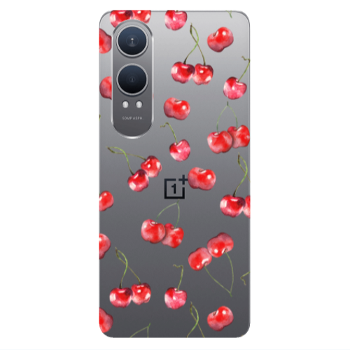 Oneplus Nord Ce 4 lite Cherries Transparent Silicone TPU Θήκη