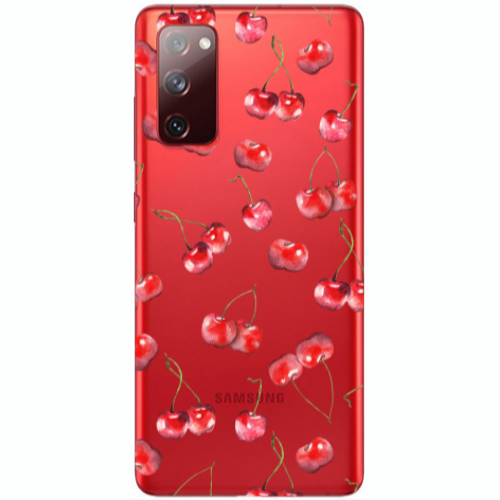 Samsung S20 FE Cherries Transparent Silicone TPU Θήκη