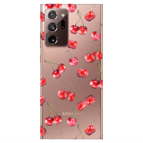 Samsung Note 20 Ultra Cherries Transparent Silicone TPU Θήκη