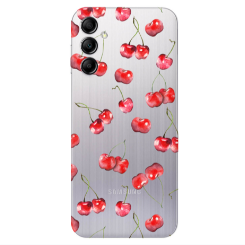 Samsung A14 5G Cherries Transparent Silicone TPU Θήκη