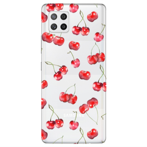 Samsung A42 5G Cherries Transparent Silicone TPU Θήκη