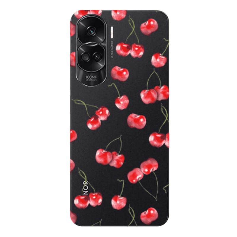 Honor 90 Lite 5G Cherries Transparent Silicone TPU Θήκη