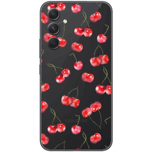Samsung  Galaxy A05s Cherries Transparent Silicone TPU Θήκη