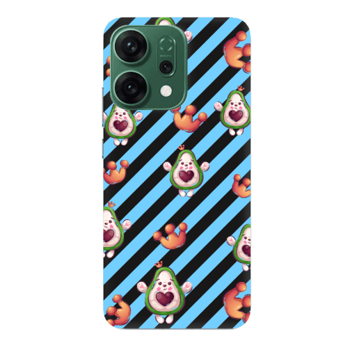 Oppo RENO 14 king avocado Black Colored Silicone TPU Θήκη