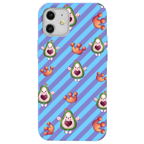 Apple iPhone 12 king avocado Purple Colored Silicone TPU Θήκη