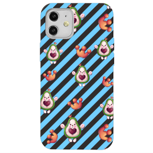 Apple iPhone 12 king avocado Black Colored Silicone TPU Θήκη