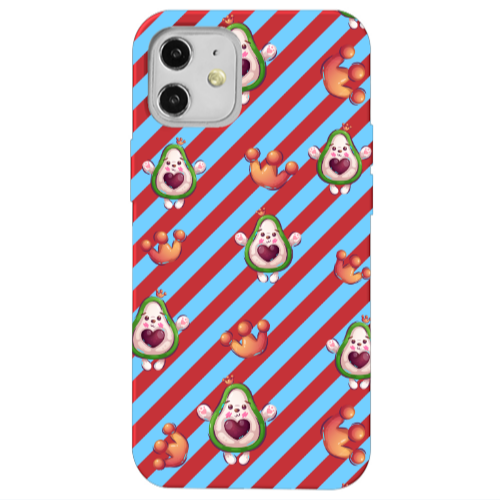 Apple iPhone 12 king avocado Red Colored Silicone TPU Θήκη