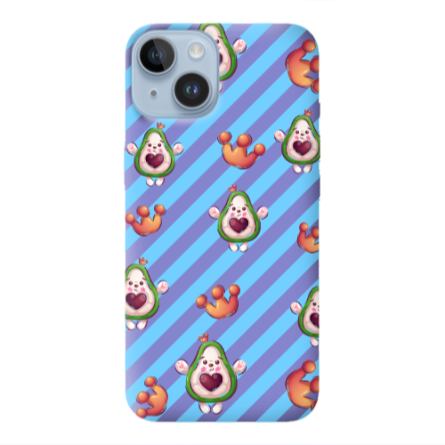 Apple iPhone 14  king avocado Purple Colored Silicone TPU Θήκη
