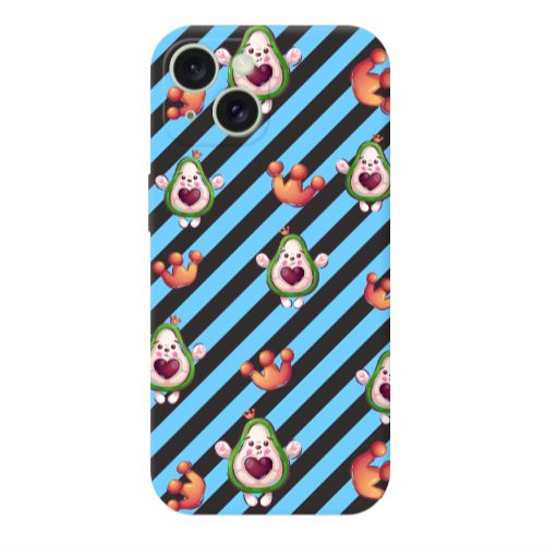 Apple iPhone 15 king avocado Black Colored Silicone TPU Θήκη