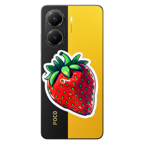 Xiaomi Poco X7 Pro strawberry Transparent Silicone TPU Θήκη