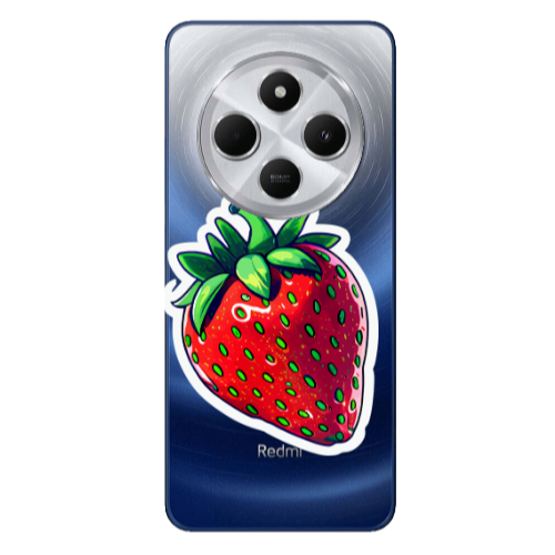 Xiaomi Redmi 14c strawberry Transparent Silicone TPU Θήκη