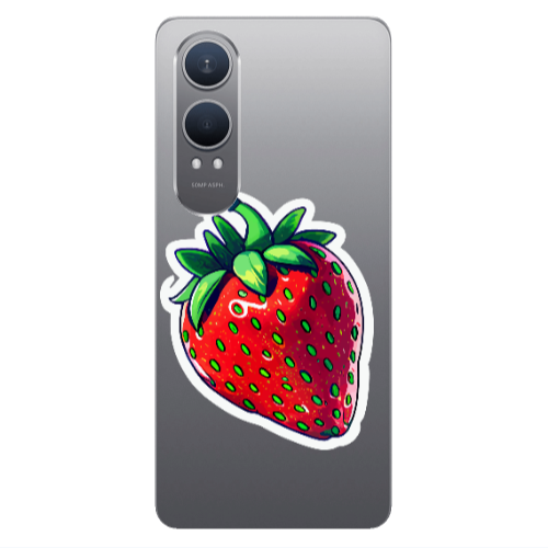 Oneplus Nord Ce 4 lite strawberry Transparent Silicone TPU Θήκη