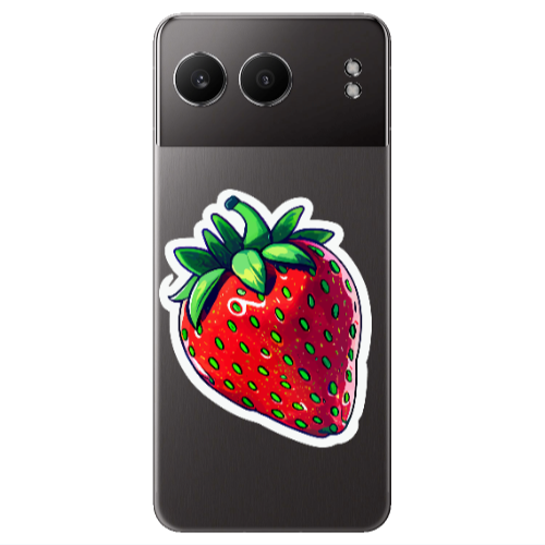 Oneplus Nord 4 strawberry Transparent Silicone TPU Θήκη