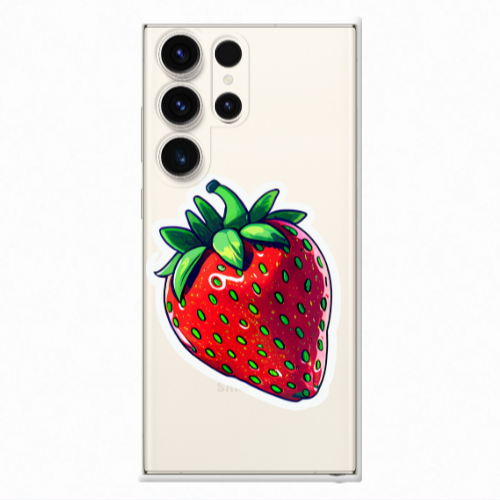 Samsung S25 Ultra strawberry Transparent Silicone TPU Θήκη