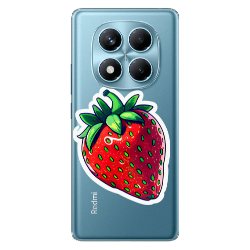 Xiaomi Redmi Note 14 Pro strawberry Transparent Silicone TPU Θήκη