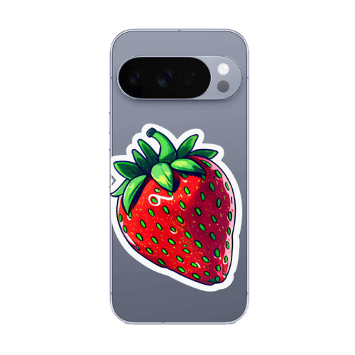 Google Pixel 10 Pro strawberry Transparent Silicone TPU Θήκη