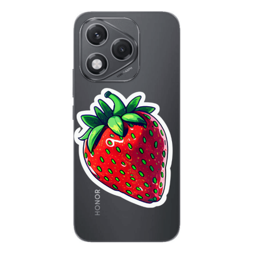 Honor 400 Lite strawberry Transparent Silicone TPU Θήκη