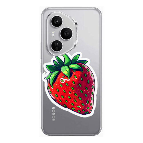 Honor Magic 400 Pro strawberry Transparent Silicone TPU Θήκη